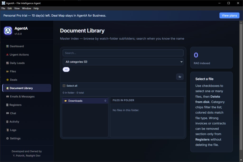 AgentA Document Library
